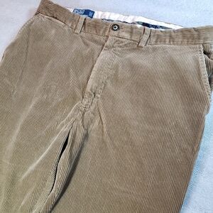 Vintage Polo Ralph Lauren Men's 38x32 Corduroy Pants Tan Brown  Cotton Flaws